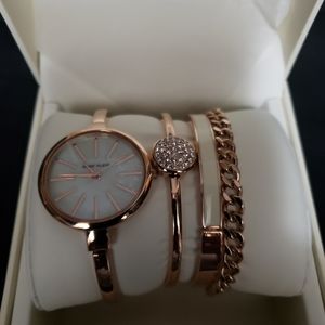 Anne Klein Watch & Bracelet Set